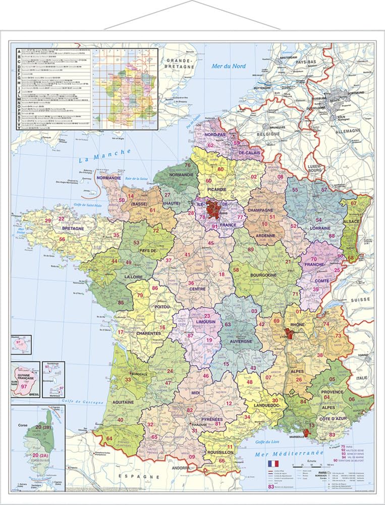 Frankreich Postleitzahlenkarte Leisure, Home & Garden