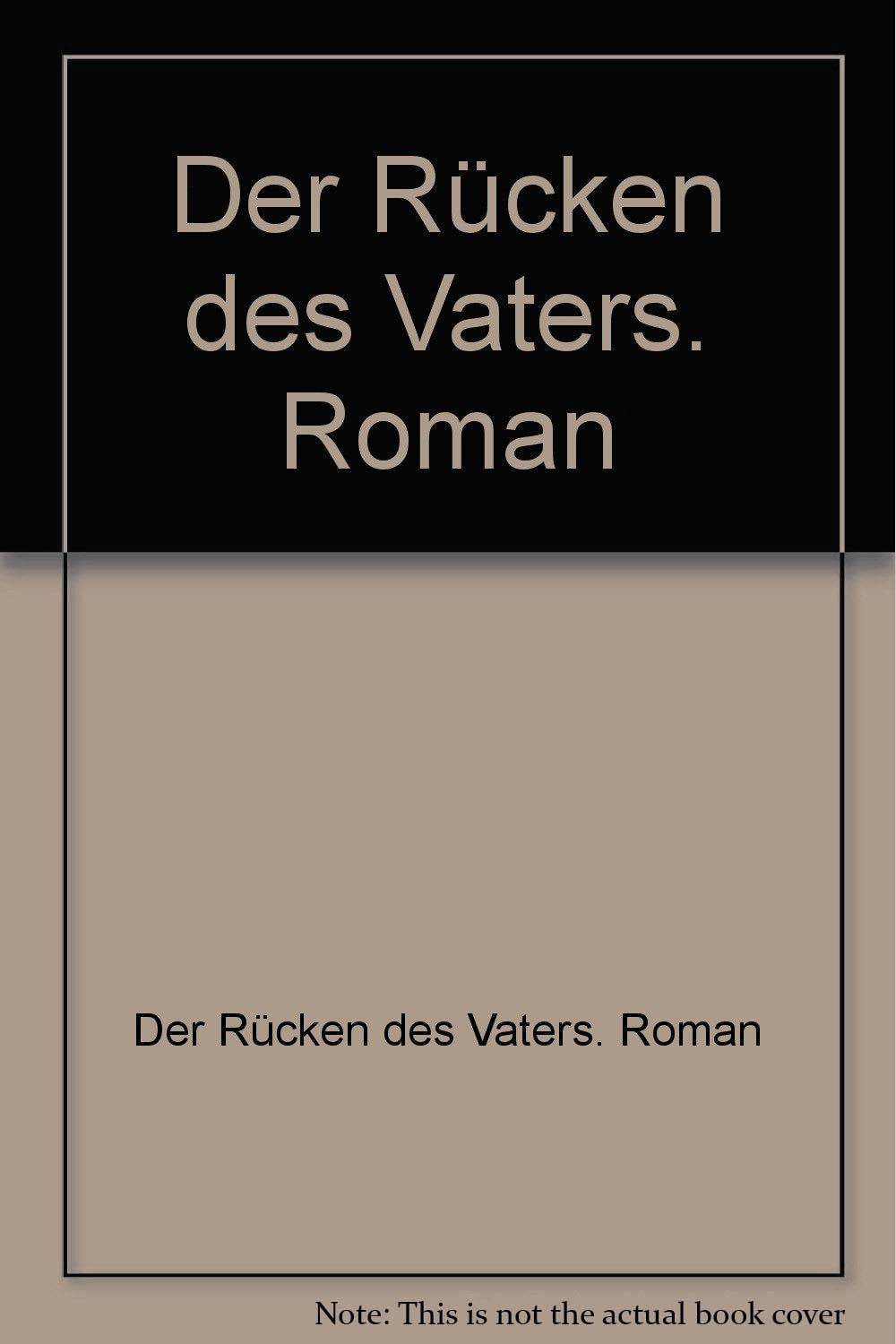 Der Rücken des Vaters: Roman Fiction