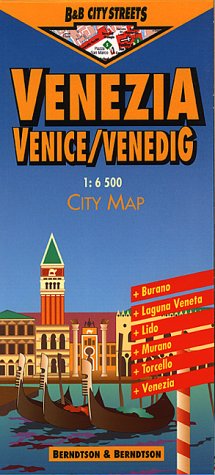 Venezia /Venice /Venedig: 1:6500. Nebenkarten: Murano 1:8000. Torcello 1:8000. Burano 1:8000. Lido 1:13500. Laguna Veneta 1:100000. Public ... Klimadiagramm und Register) Maps & Plans