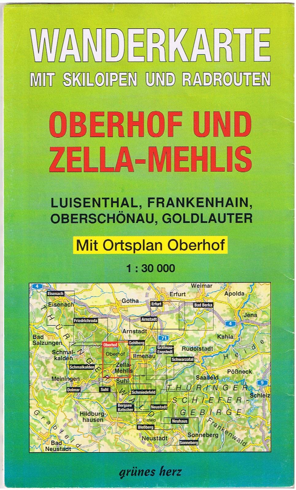 Wanderkarte Oberhof und Zella-Mehlis: Mit Ortsplan Oberhof und Plan Rennsteiggarten. Mit Luisenthal, Frankenhain, Oberschönau und Goldlauter. Mit ... Thüringer Wald / Wanderkarten. 1:30.000) Leisure, Home & Garden Books