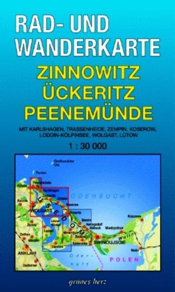 Zinnowitz, Ückeritz, Peenemünde 1 : 30 000 Rad- und Wanderkarte: Mit Karlshagen, Trassenheide, Zempin, Koserow, Loddin-Kölpinsee, Wolgast, Lütow book