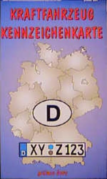Kraftfahrzeug-Kennzeichen-Karte Deutschland Leisure, Home & Garden