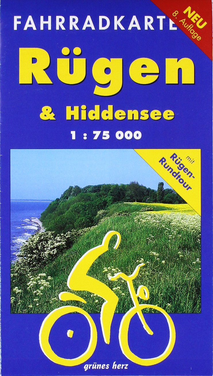 Fahrradkarte Rügen & Hiddensee: Mit Rügen-Rundtour. Maßstab 1:75.000. Maps & Plans