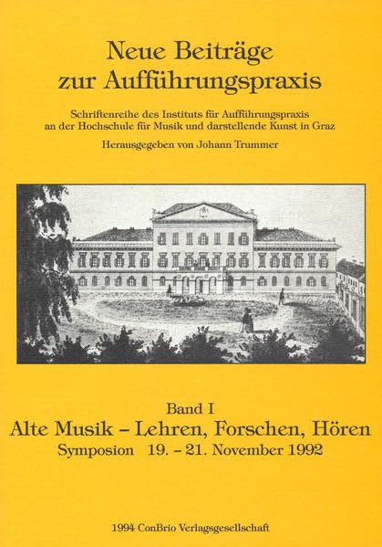 Alte Musik - Lehren, Forschen, Hören Sheet Music