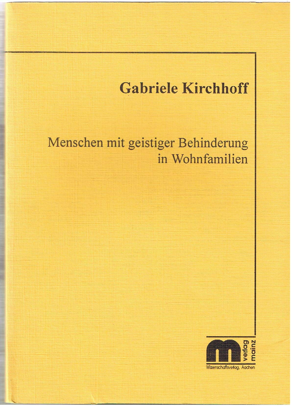 Menschen mit geistiger Behinderung in Wohnfamilien Reference Books