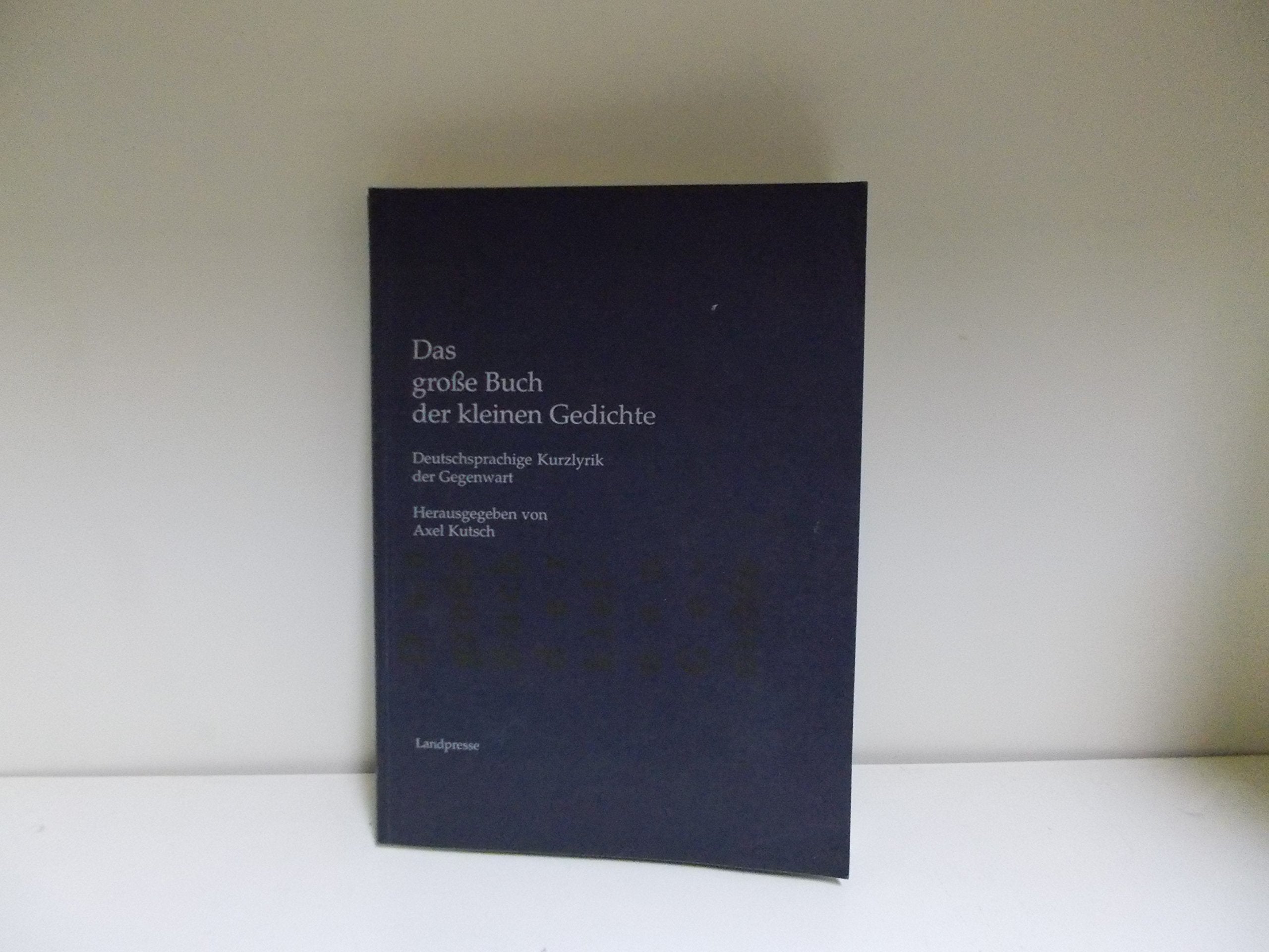 Das grosse Buch der kleinen Gedichte: Deutschsprachige Kurzlyrik der Gegenwart Poetry