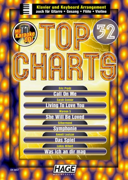 Top Charts. Songbook mit professioneller Playback-CD: BD 32 book