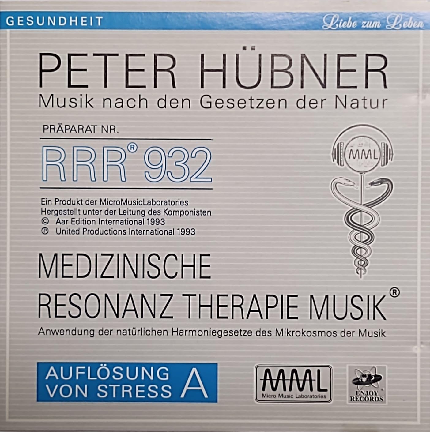 Auflösung von Streß A, 1 CD-Audio: Medizinische Resonanz Therapie Musik. 70 Min. Religion & Esotericism