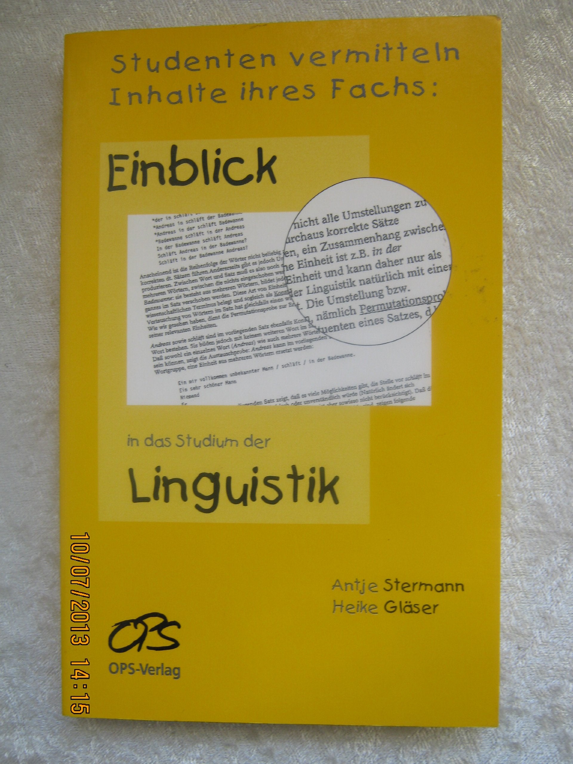 Einblick in das Studium der Linguistik. Studenten vermitteln Inhalte ihres Fachs Film, Art & Culture