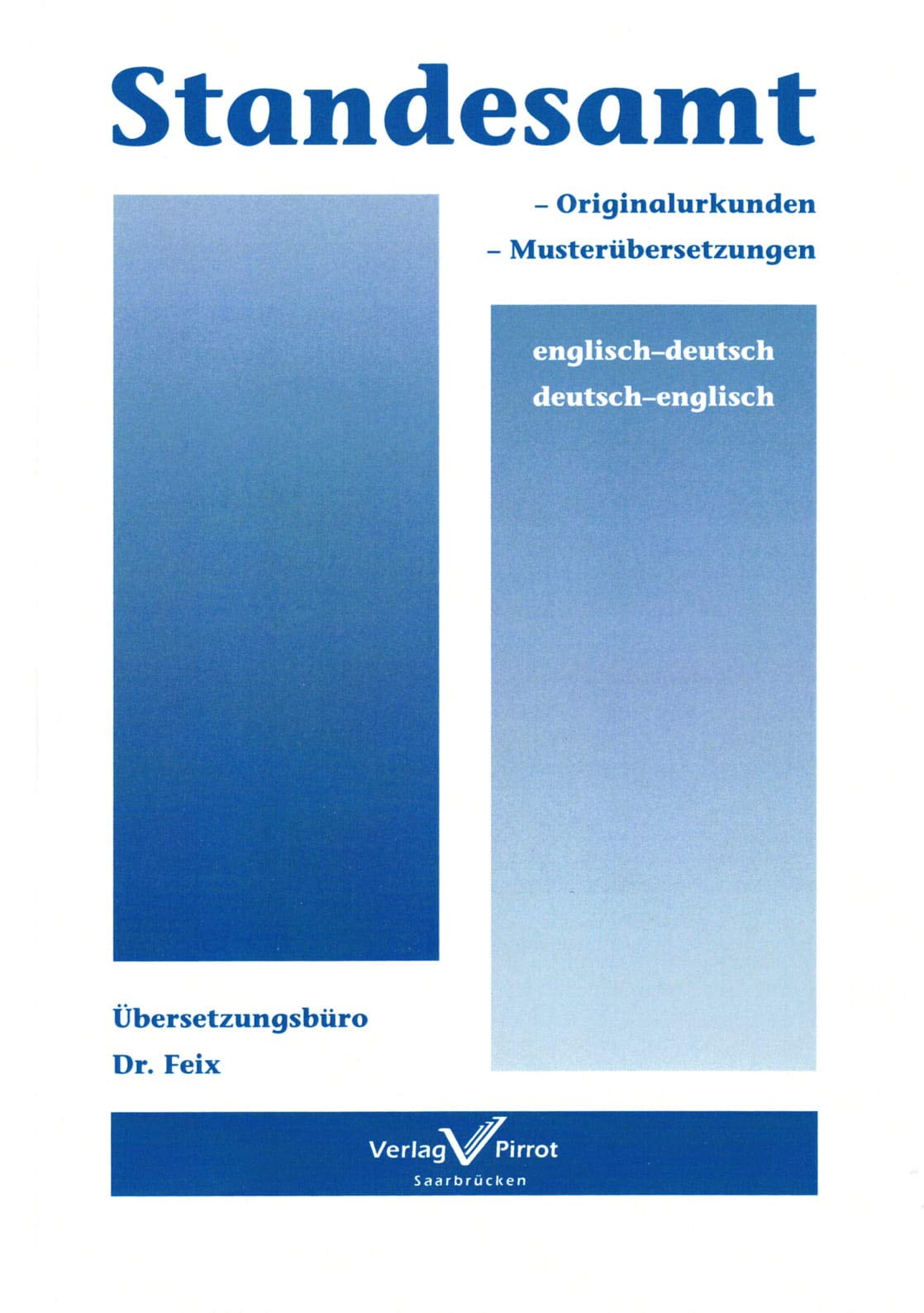 Standesamt-Originalurkunden-Musterübersetzungen: Engl. - Dt. / Dt. - Engl. Books