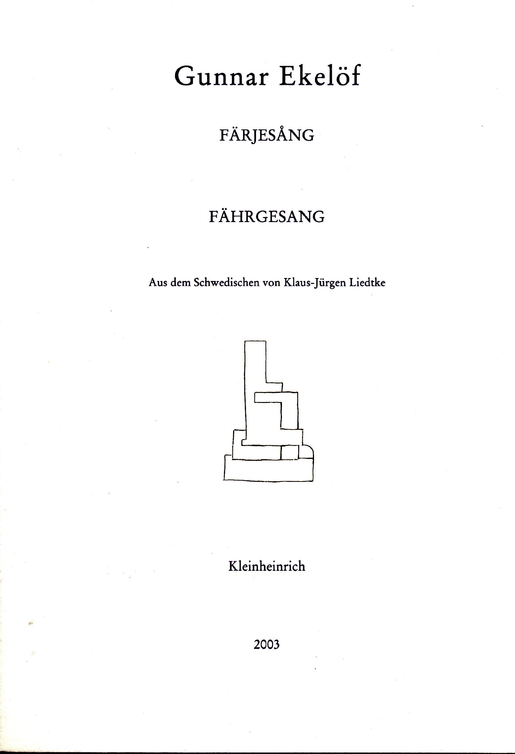Färjesang /Fährgesang. Sent pa jorden /spät auf erden. non serviam /non serviam. Om hösten /im Herbst: Dikter 1932-1951 /Gedichte 1932-1951: Dikter ... (Schwedische Literatur der Moderne) Poetry