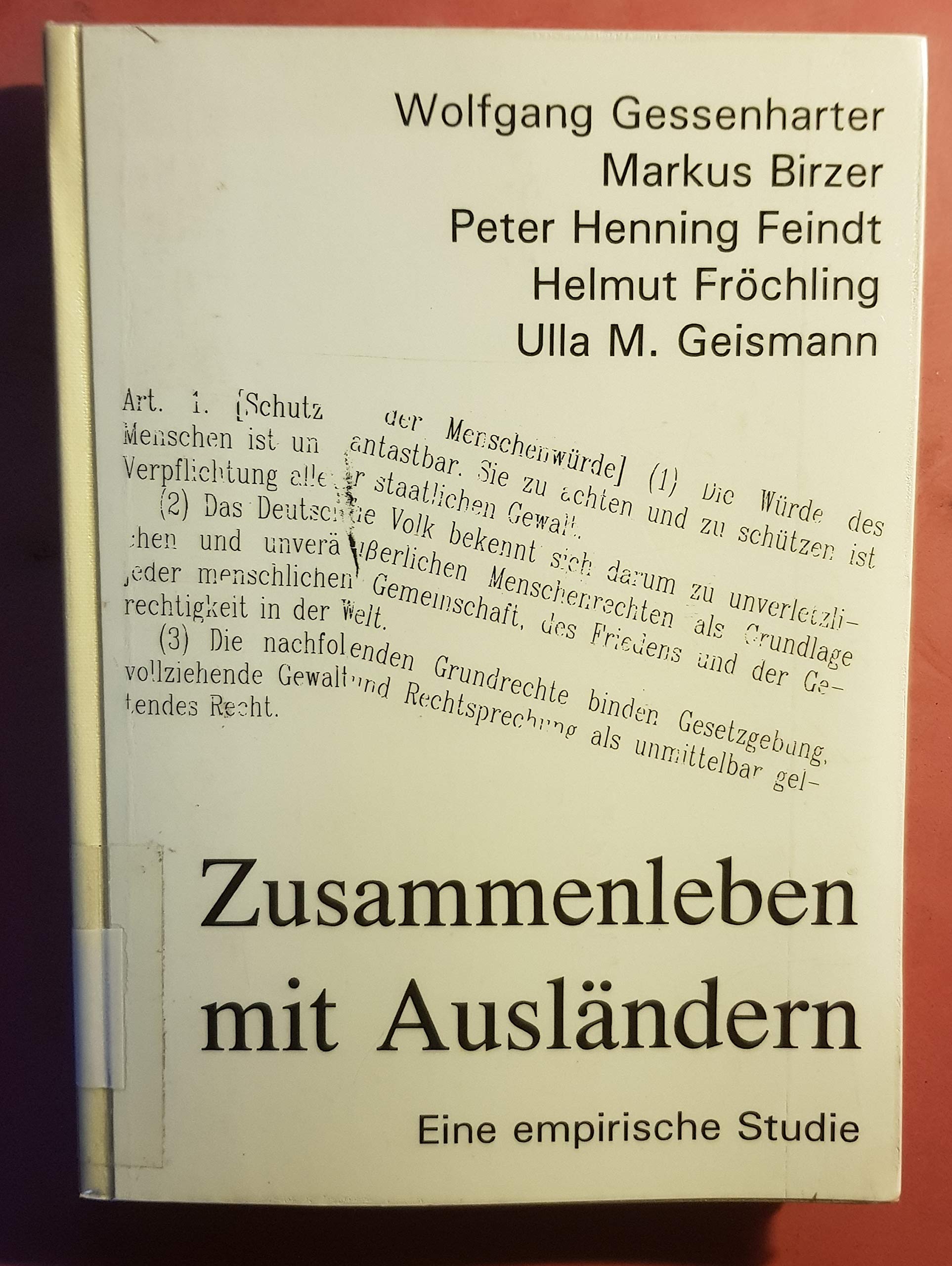 Zusammenleben mit Auslandern: Eine empirische Studie (German Edition) Books