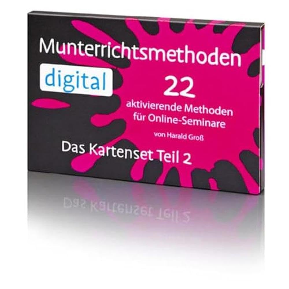 Munterrichtsmethoden digital Teil 2: 22 aktivierende Methoden für Online-Seminare von Harald Groß: In diesem Kartenset finden Sie 22 weitere aktivierende Methoden für Präsenzseminare Books
