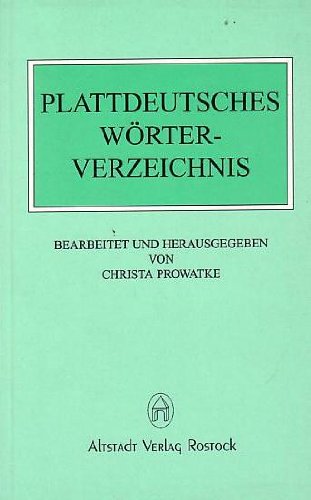 Plattdeutsches Wörterverzeichnis. Mecklenburg-Vorpommern Books