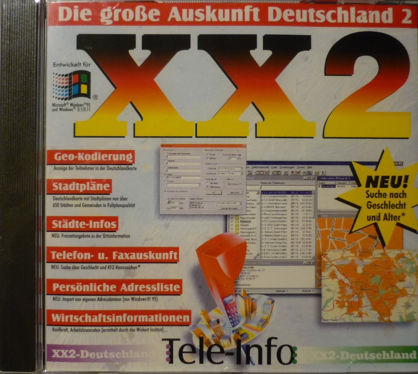 Tele- Info CD XX2 Deutschland. CD- ROM für Windows 3.1/3.11/95 Books