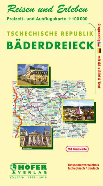 Tschechische Republik - CR 301: Bäderdreieck: Ortsnamen dtsch.-tschech. Mit Grußkarte (Reisen und Erleben) Leisure, Home & Garden