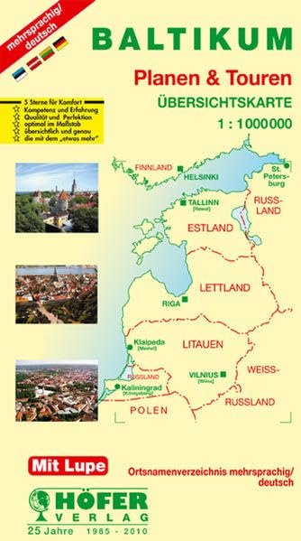 Höfer E/L/L 666 Baltikum - Estland / Lettland / Litauen 1 : 10 000 000 Leisure, Home & Garden