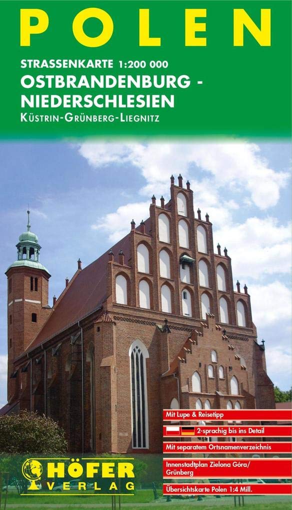 Höfer Polen PL 002. Ostbrandenburg - Niederschlesien - Küstrin /Grünberg /Liegnitz 1:200 000. Straßenkarte book