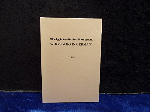 WHO'S WHO IN GERMAN biographisches Kompendium in deutscher Sprache Books