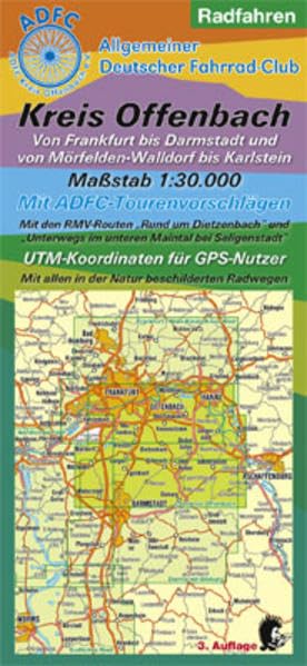 Radfahren - Kreis Offenbach: Von Frankfurt bis Darmstadt und von Mörfelden-Walldorf bis Karlstein; Maßstab 1:30.000; Mit ADFC-Tourenvorschlägen; Mit ... mit ADFC-Tourenvorschlägen) Leisure, Home & Garden