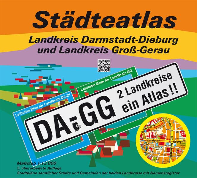 Städteatlas Landkreis Darmstadt-Dieburg und Landkreis Groß-Gerau: DA-GG. 2 Landkreise ein Atlas. 1:13000 Leisure, Home & Garden