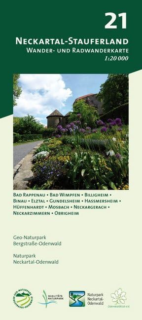 Blatt 21, Neckartal-Stauferland: Wander- und Radwanderkarte 1:20.000. Mit Bad Rappenau, Bad Wimpfen, Billigheim, Binau, Elztal, Gundelsheim, ... und Naturpark Neckartal-Odenwald) Leisure, Home & Garden