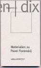 Appendix, Materialien zu Pavel Florenskij book