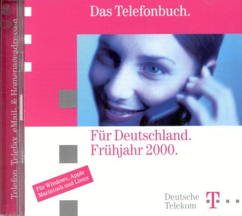 Das Telefonbuch. Für Deutschland. Frühjahr 2000. Einträge aus allen 124 Telefonbüchern der Deutschen Telekom AG mit bundesweiten Suchmöglichkeiten Music
