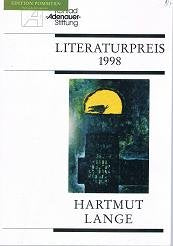 Hartmut Lange: Literaturpreis der Konrad-Adenauer-Stiftung e.V. 1998. Dokumentation Politics & Society