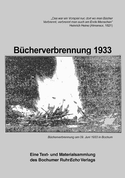 Bücherverbrennung 1933: Eine Text- und Materialsammlung des Bochumer RuhrEcho Verlags (Geschichte der Arbeiterbewegung und der Demokratie in Bochum) Politics & History