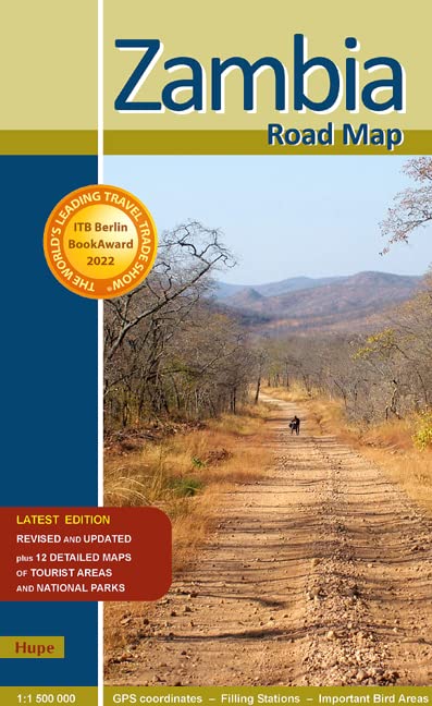 Zambia Road Map: GPS-taugliche Straßenkarte im Maßstab 1:1 500 000 mit 210 GPS-Koordinaten Leisure, Home & Garden