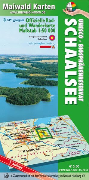 Schaalsee = Offizielle Rad- u. Wanderkarte = UNESCO - Biosphärenreservat Schaalsee - Rückseite mit touristischen Informationen book
