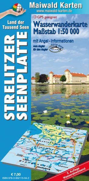 Strelitzer Seenplatte = Wasserwanderkarte der tausend Seen mit ausführlichen Angelinformationen - vom Angler für den Angler Leisure, Home & Garden