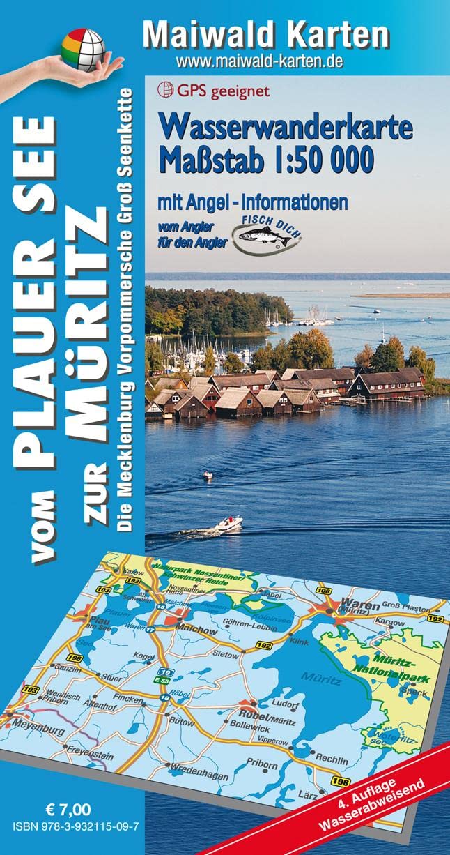Plauer See = Wasserwanderkarte vom Plauer See zur Müritz - Die Mecklenburg Vorpommersche Groß-Seenplatte - mit ausführlichen Anglerinformationen - vom Angler für den Angler Leisure, Home & Garden