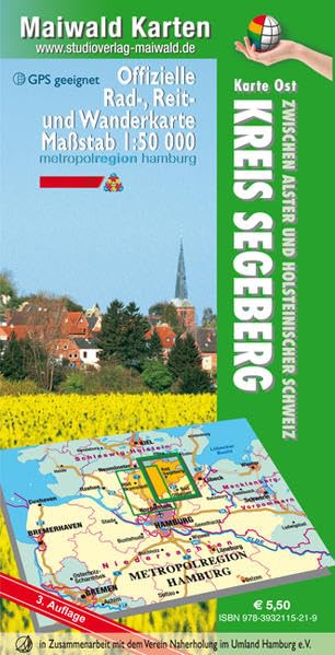 Segeberg - Karte Ost = Offizielle Rad-, Reit- und Wanderkarte - Kreis Segeberg - zwischen Alster und Holsteinischer Schweiz: 1:50.000 - GPS geeignet - ... - Maßstab 1:50.000 - GPS geeignet) Leisure, Home & Garden