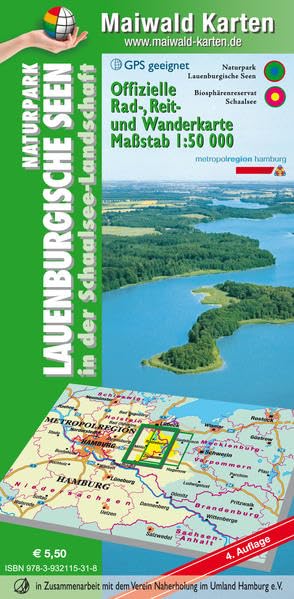 Maiwald Karte Lauenburg Offizielle Rad-, Reit- und Wanderkarte 1 : 50.000 Leisure, Home & Garden
