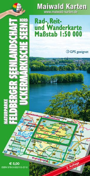 Maiwald Karte Feldberger Seenlandschaft Nord, Uckermärkische Seen Rad-, Reit- und Wanderkarte 1:50.000 Leisure, Home & Garden Books