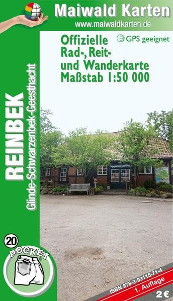 20 Reinbek - 1.Aufl. - Glinde - Schwarzenbek - Geesthacht: Offizielle Pocket Rad-, Reit- und Wanderkarte 1:50.000 Maps & Plans