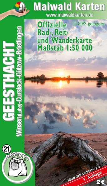21 Geesthacht - 1.Aufl. - Winsen (Luhe) - Curslack - Gülzow - Brietlingen: Offizielle Pocket Rad-, Reit- und Wanderkarte 1:50.000 Maps & Plans