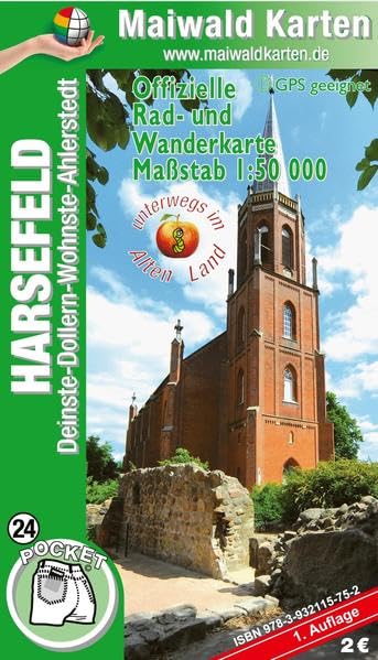24 Harsefeld - 1.Aufl. - Deinste – Dollern – Wohnste - Ahlerstedt: Offizielle Pocket Rad- und Wanderkarte 1:50.000 Maps & Plans