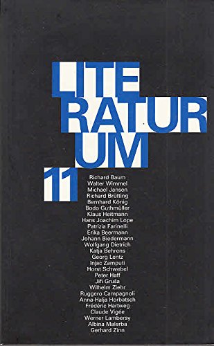 Literatur um 11. Jahrbuch. Heft XV/1998 Books