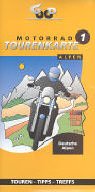 Motorradtourenkarte Alpen, Tl.1, Deutsche Alpen Maps & Plans
