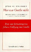 Hier war Goethe nicht: Biographische Einzelheiten zu Goethes Abwesenheit Fiction