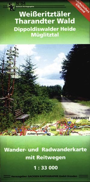 Weißeritztäler-Tharndter Wald-Dippoldiswalder Heide-Müglitztal: Wander- und Radwanderkarte mit Reitwegen 1:33 000 Leisure, Home & Garden