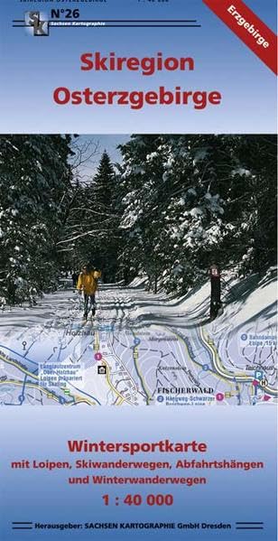 Wintersportkarte Skiregion Osterzgebirge: Wintersportkarte mit Loipen, Skiwanderwegen, Abfahrtshängen und Winterwanderwegen 1 : 40 000 Leisure, Home & Garden