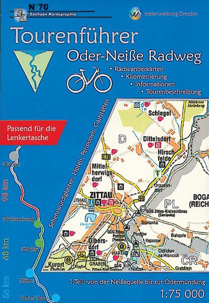 Tourenführer Oder-Neiße-Radweg. Tl I. Von der Neißequelle bis zur Odermündung. Radtourenführer.: Von der Neißequelle bis zur Odermündung. Radtourenführer. 1:75 000 Leisure, Home & Garden