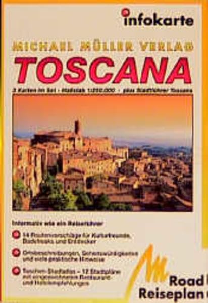 Toscana Infokarte: Kombination von Reiseführer und Karte. Karten mit Textteil. Viele praktische Tips auf Vorder- und Rückseite. 1:250000 inkl. 40 S. Stadtführer Travel Books
