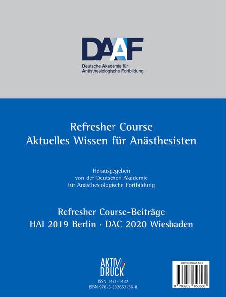 Refresher Course-Beiträge: HAI 2019 Berlin - DAC 2020 Wiesbaden Medicine