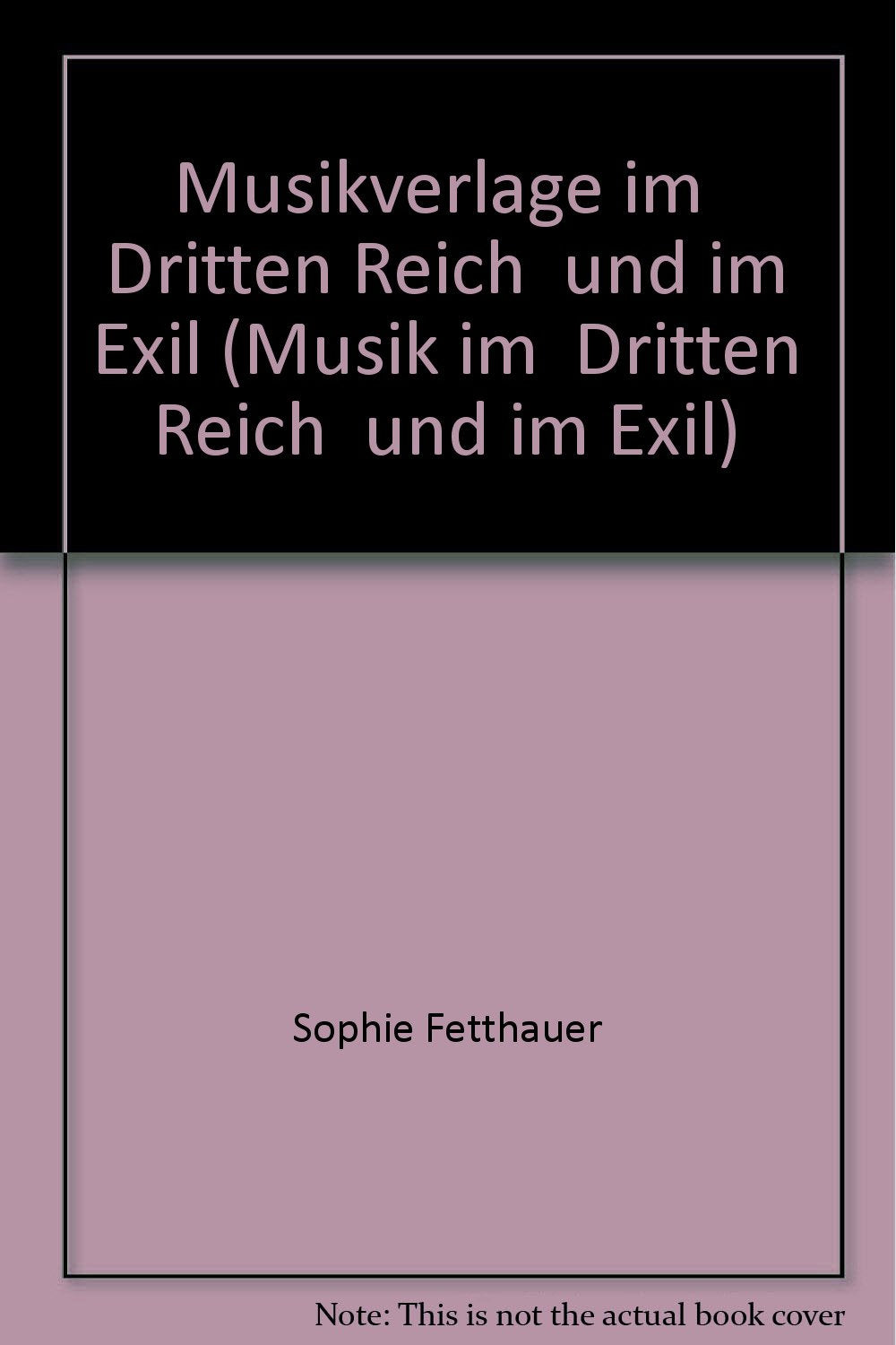 Musikverlage im " Dritten Reich " und im Exil book