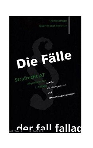 Product Image: Die Fälle. Strafrecht AT
